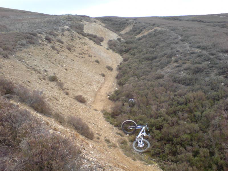 The trail into the berm
