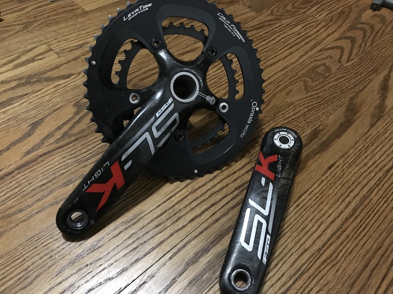 Pédalier FSA SLK Light Carbon 170 Mm Triple - Occasion Pour Vélo De Route/course
