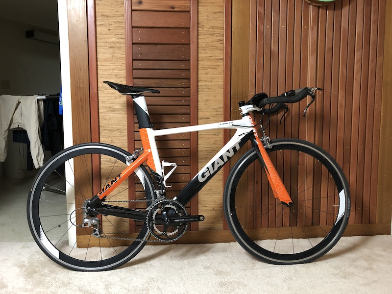 2009 Giant trinity black white orange TT Tri bike For Sale