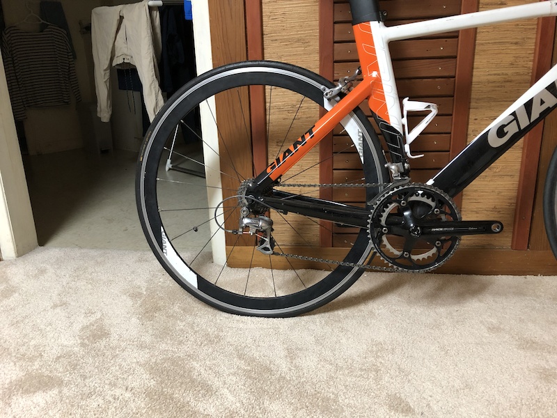 2009 Giant trinity black white orange TT Tri bike For Sale