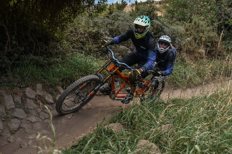 Jackson and Rose Green are a husband and wife team of fearless tandem DH racers that descend quicker that a lot of us on a 'normal' bike... but on a Tandem!