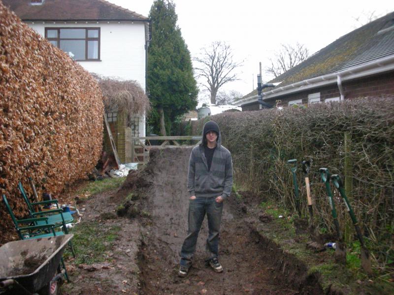 this is me stood next to my trick kicker in my garrden, it is hedged off from the rest of the garden so it mint for trails!