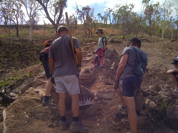 The re build of the End Rock Garden On upper Keelback