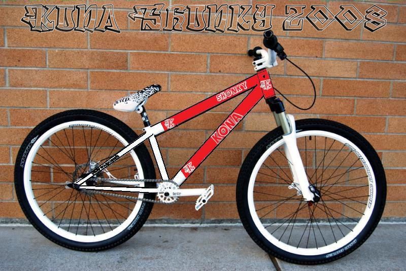 My 2008 Kona Shonky bike layout