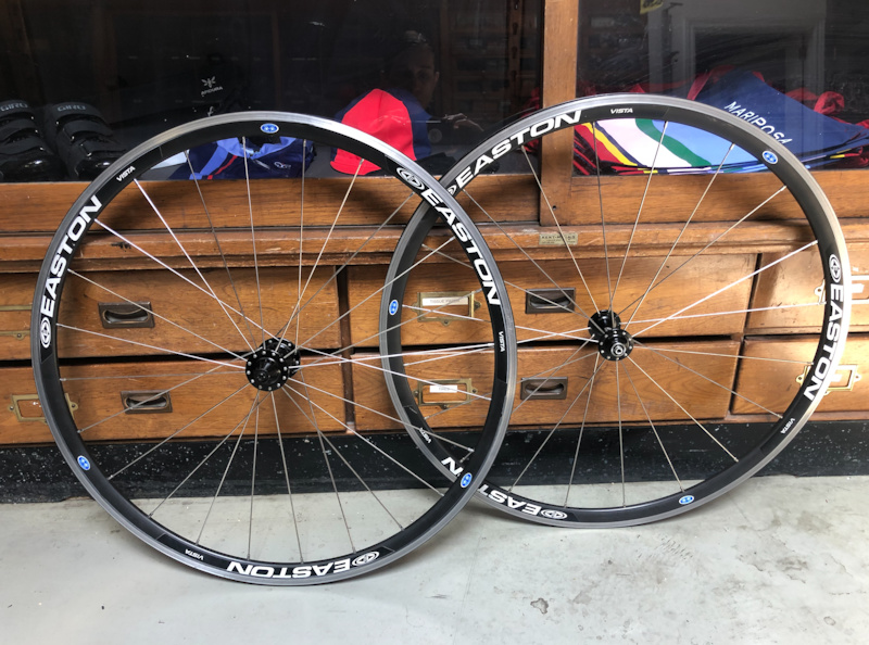 2011 Easton Vista Carbon Clincher Road Wheelset 10sp For Sale