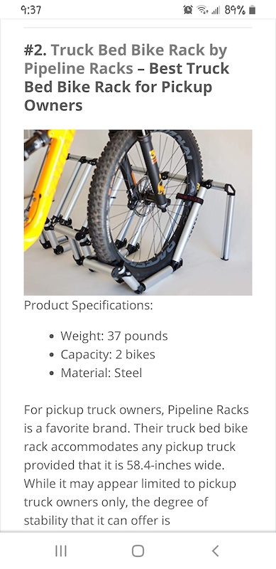 pipeline bike rack