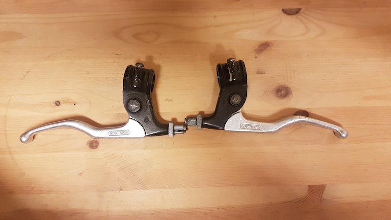 Paire Leviers Frein Vintage Shimano BL-AT50 - VTT, Touring, Noir, Aluminium, 22.2 Mm, Japon