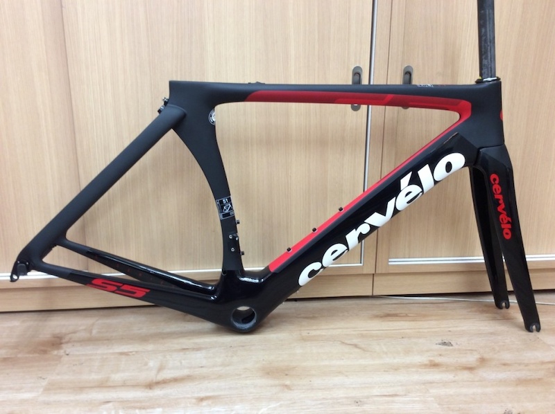 2018 Cervelo S5 Black Red Frameset For Sale