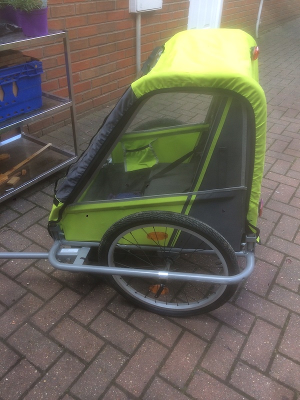 2015 BTwin Folding Bicycle Child Trailer W/Removable Cover For Sale