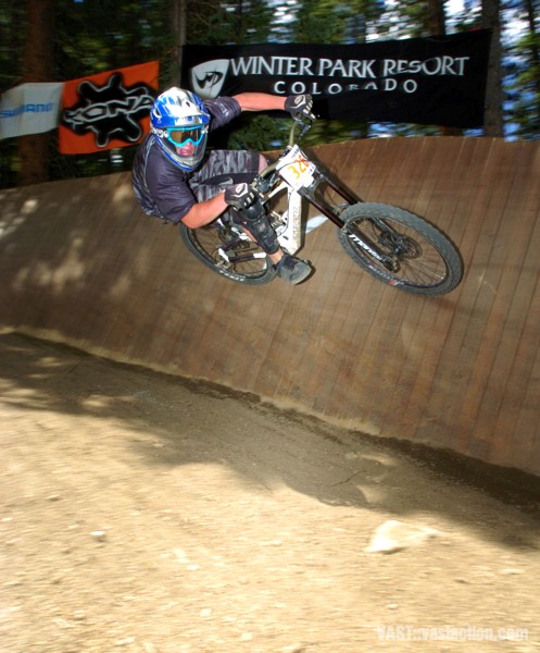 Mint wooden berm in winter park, photo by vast productions
