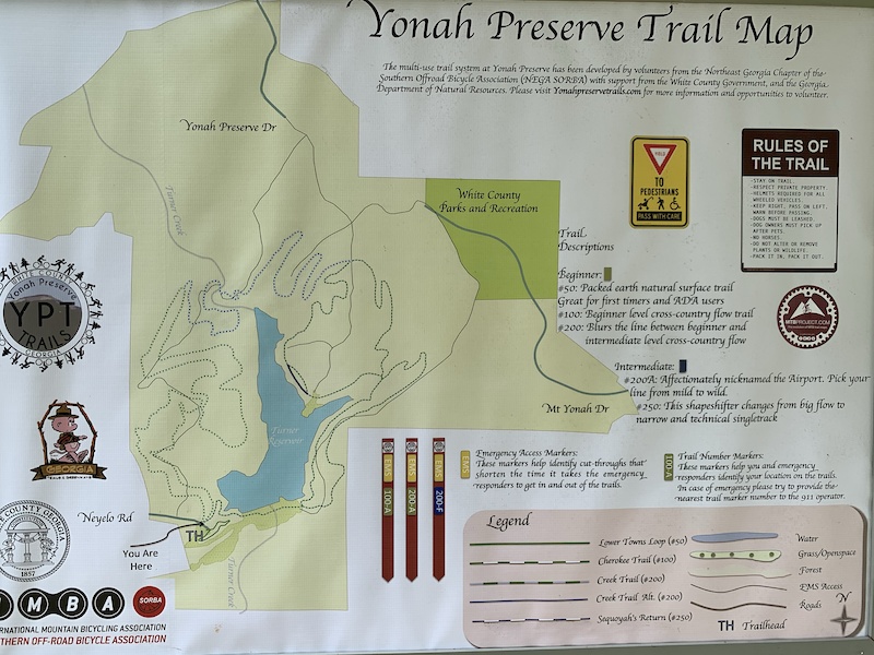 Yonah Mountain Trail Map Yonah Preserve Trails, Cleveland Mountain Biking Trails | Trailforks