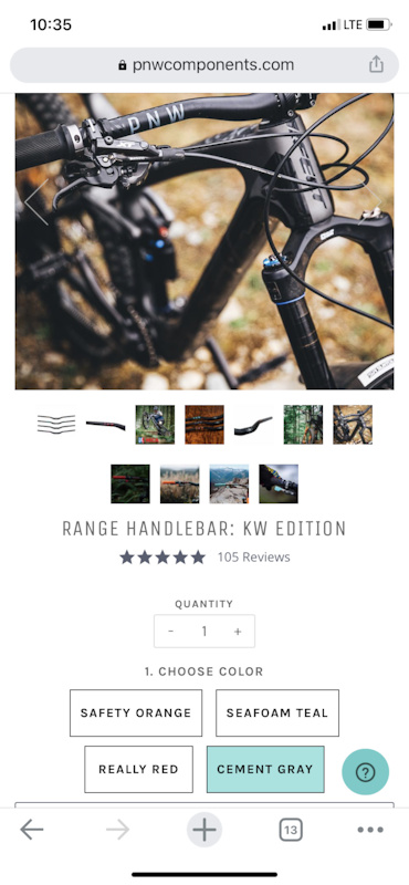 pnw range kw edition 30mm rise handlebar