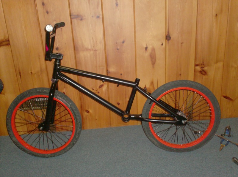 my bicycle. rims look a little red but they are orange