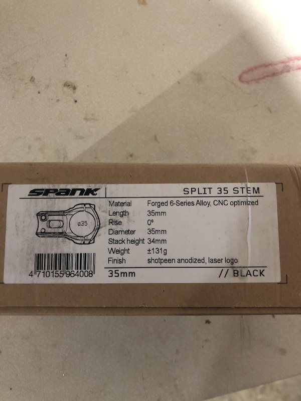 2020 Spank Split stem 35mm For Sale