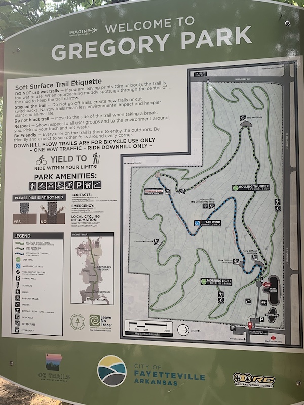 Gregory Park, Fayetteville Mountain Biking Trails | Trailforks