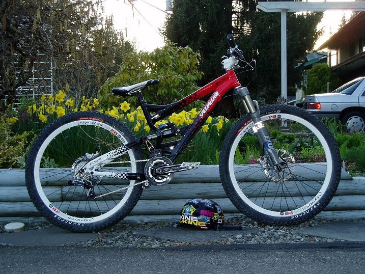 2008 SX 4.2 inch travel,  OX shift derailler, pg970 road cassette, juicy carbons, fox DHX 5.0 and 36 float RC2