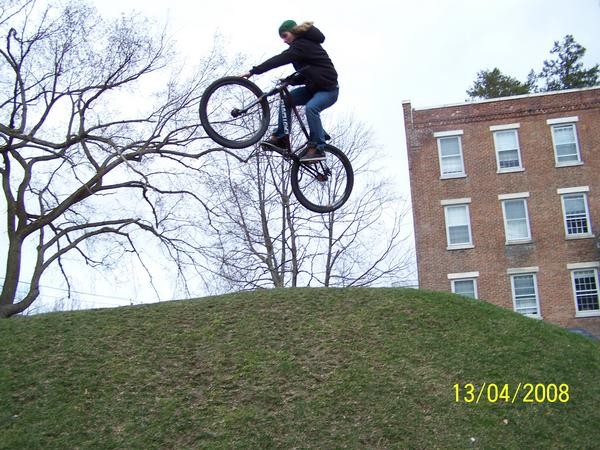 Tire grab on the grass bank
