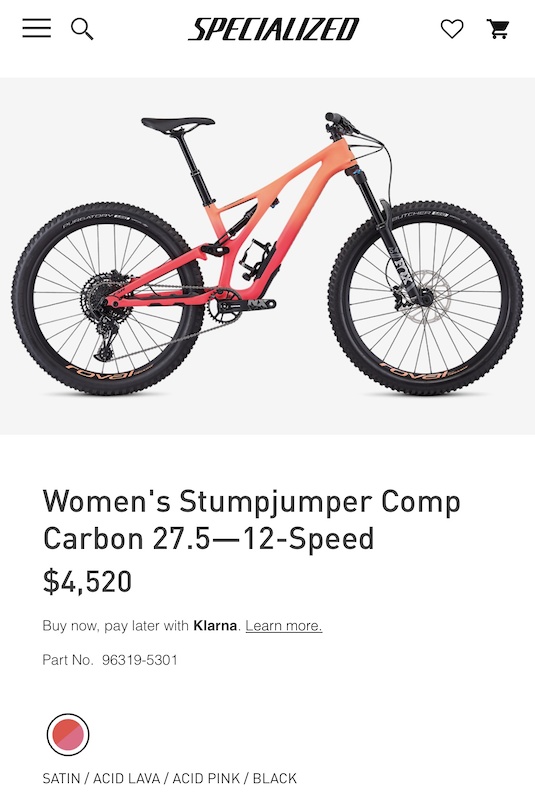 women's stumpjumper comp carbon 27.5