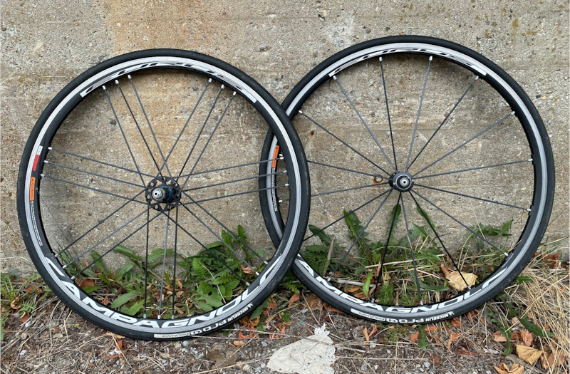 Paire De Roues Campagnolo Eurus G3 Argent - Jante à Cliquet, Compatible Shimano 11/12v, Occasion