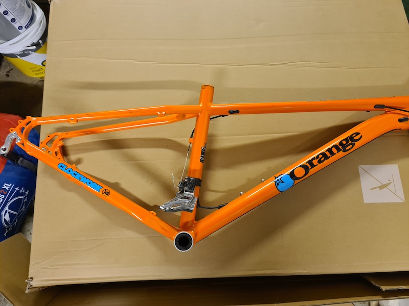 2017 Orange Clockwork 120 frame, forks and wheels 27.5 For Sale