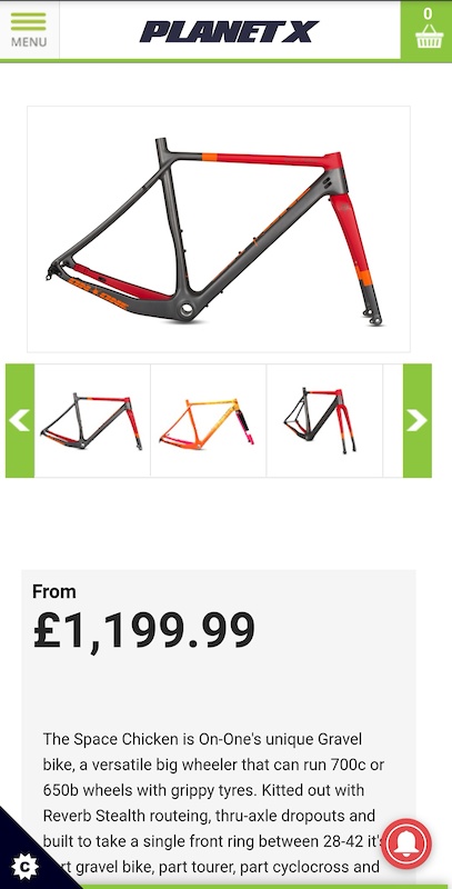 space chicken frameset