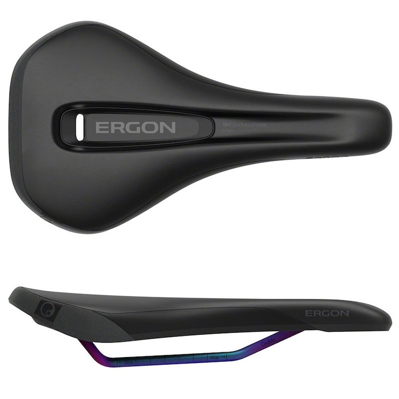 Slick Rails 2020 Ergon SM Enduro Comp Saddle, Oil Slick rails For Sale