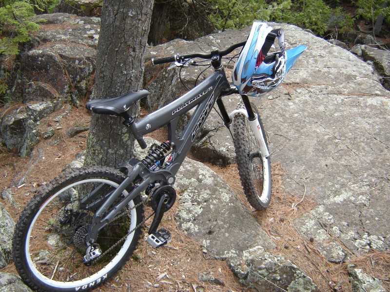 My new Downhill/Freeride Steed...first test on the trail...she treated me well