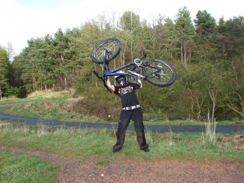 "damn this bike is heavy hurry up and take the photo" Just messin about :o)