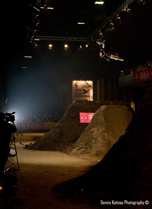T-Mobile Extreme Playgrounds Dirt Session in Duisburg-Nord Germany.

360 table top.