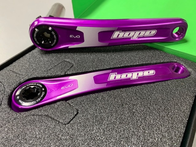 hope evo crankset purple