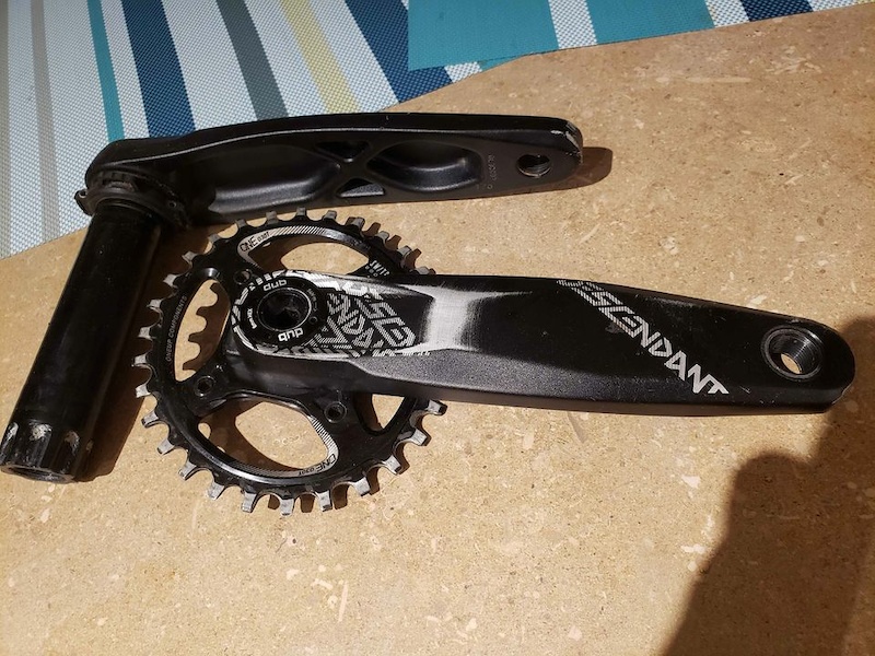 Truvativ Descendent DUB Cranks + One Up Chainring For Sale