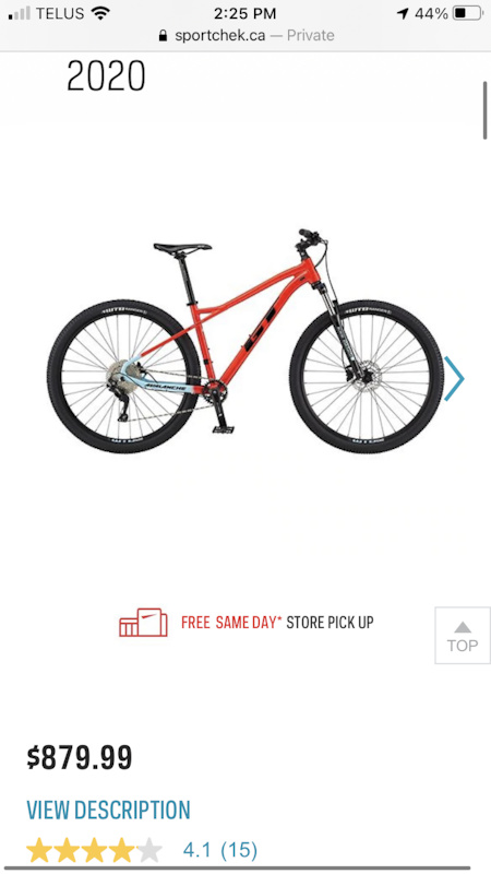 gt avalanche comp 2020 for sale