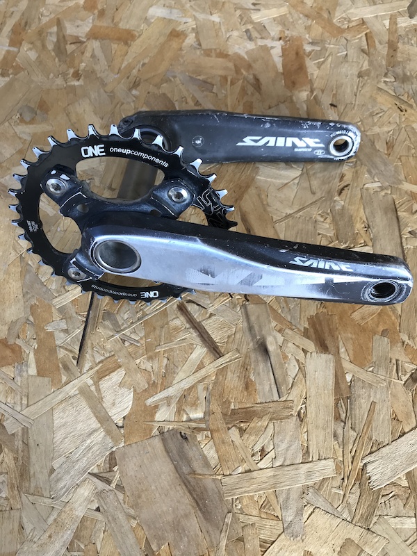 2016 Shimano Saint Cranks 165mm, 83mm w/ E13 36t Chain Ring For Sale