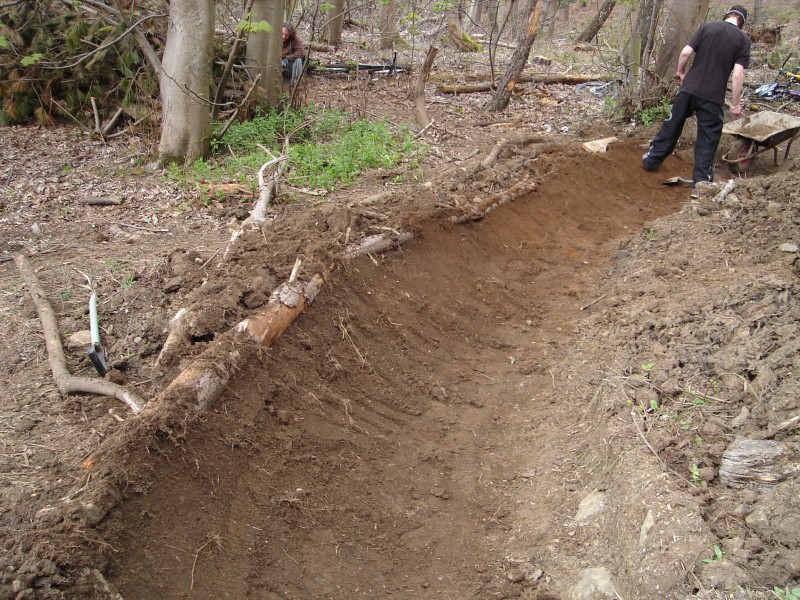 The new berm on the dual track that me, andy mackay, and ross have been working on.