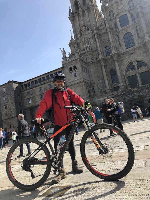 Arrving at Santiago de Compostela, after 780km riding alone. Amazing experience