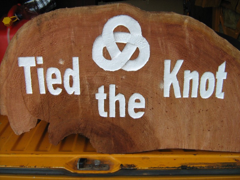 The finished hand carved sign, no routers here!