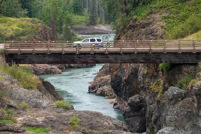 Crossing the Babine River enroute from Terrace to Smithers