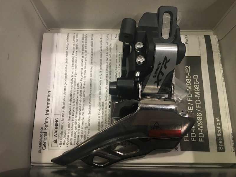Shimano XTR front 2x derailleur and shifter For Sale