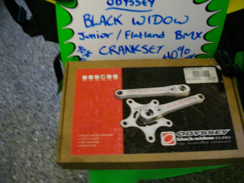 Brand-New Odyssey Black Widow JR/ Flatland cranks For Sale