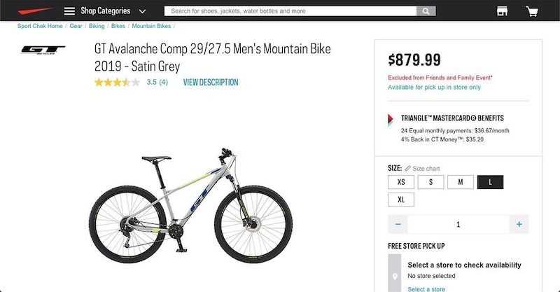gt avalanche comp for sale