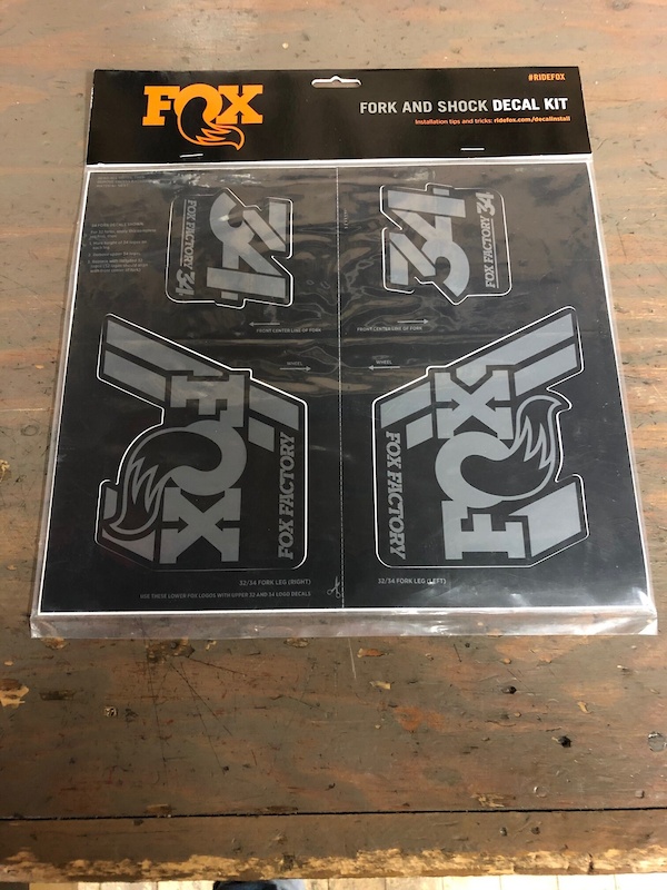 Fox 34 / Shock Factory Heritage Decal Kit For Sale