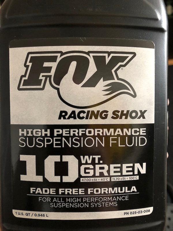 2019 Fox Suspension Fluid 10wt Green 1qt For Sale