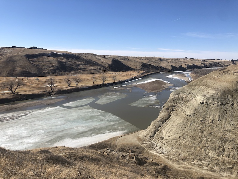 Covid 19 Mountain Biking Trail Lethbridge, Alberta