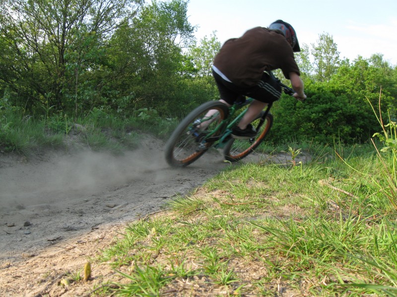photo taken by sam davies , small berm at the bottom of clyne