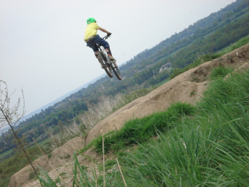 riding the dirt jumps
