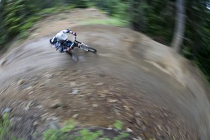 Campers and coaches riding the Whistler Bike Park during the 2007 summer camp