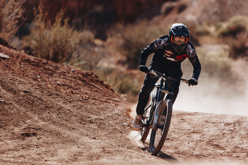 While he may not have been on a world cup race track, Mick looked plenty comfortable in the desert and he threw down a couple very quick runs on some of the many ridges. Take a guess how fast he got down the 2015 Rampage site?