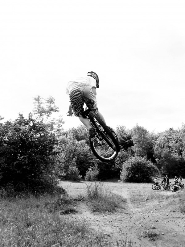 Whip over the road gap.