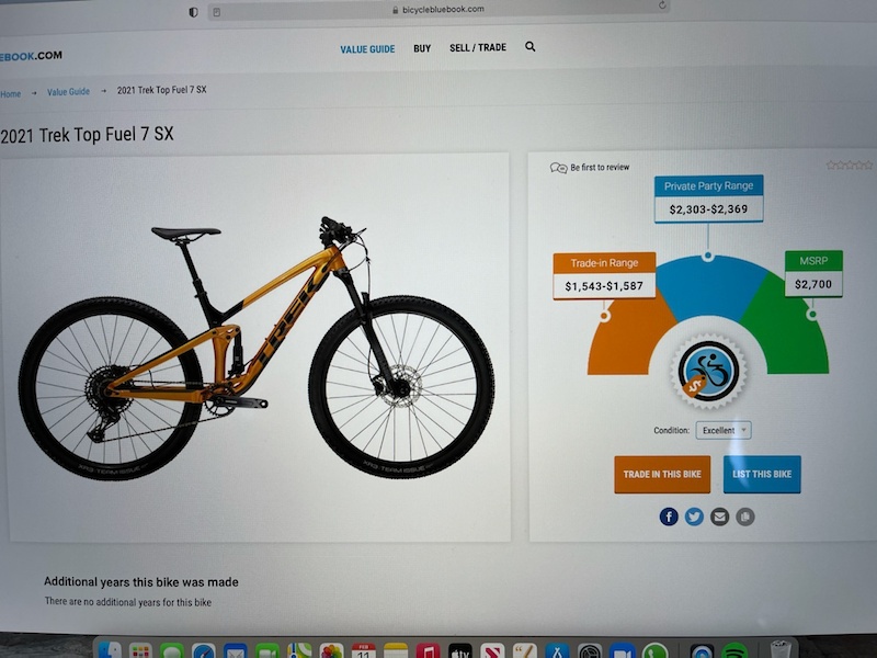 2021 TREK TOP FUEL 7 SX For Sale