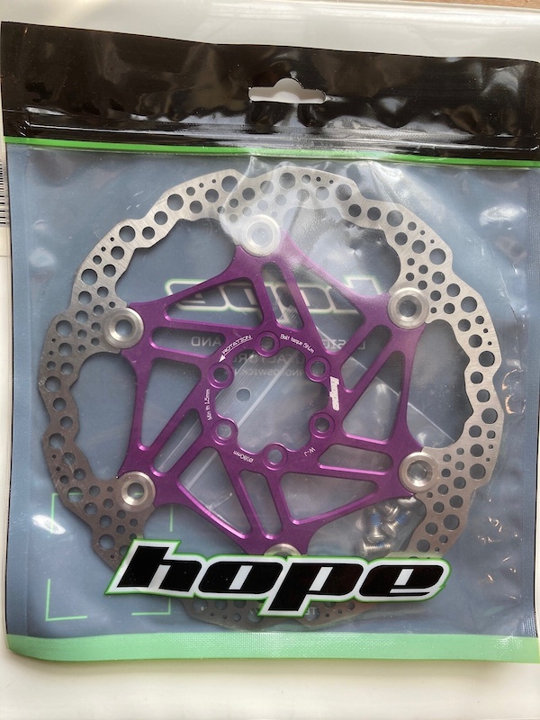 hope 180mm rotor purple